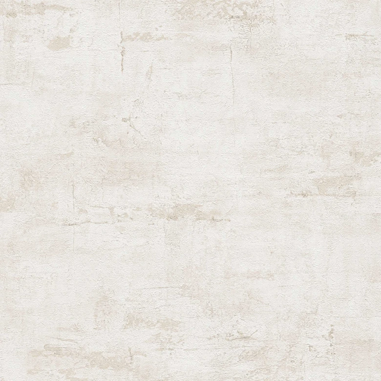 Textured wallpaper in plaster look white beige - non-woven wallpaper modern monochrome 