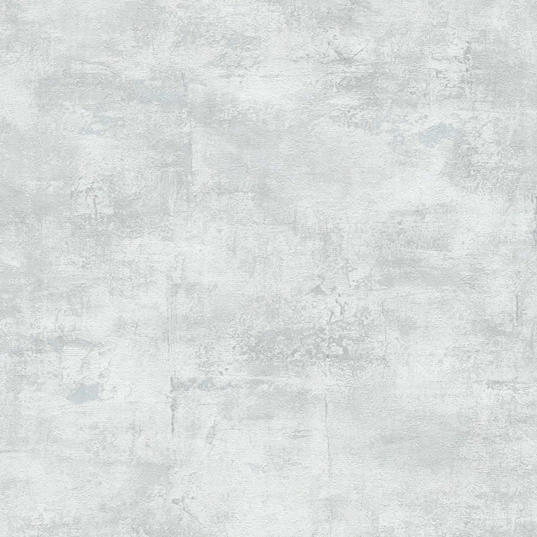 Textured wallpaper in plaster look light grey - plain non-woven wallpaper modern matt 