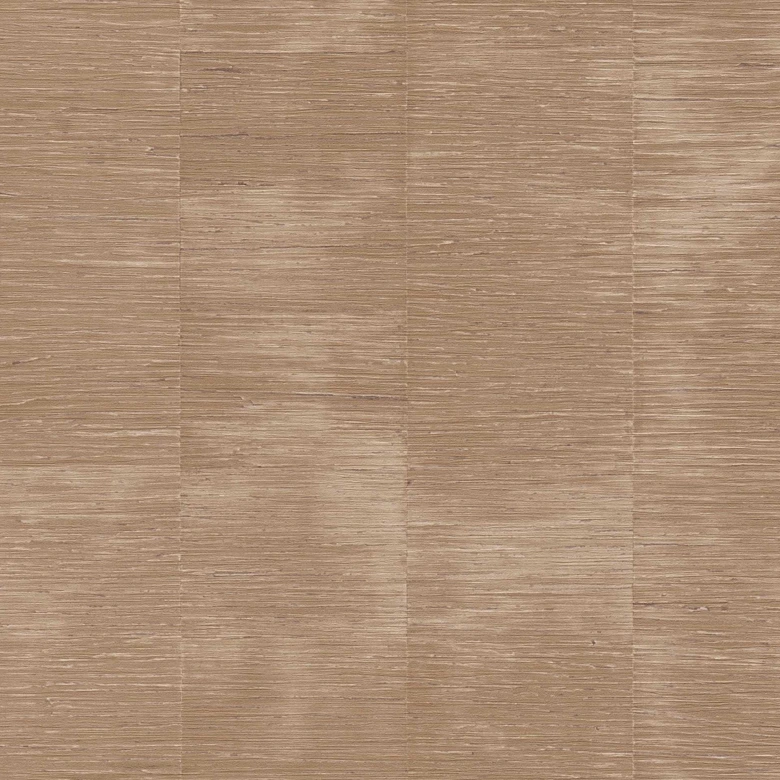 Textured wallpaper with raffia look brown beige - vertical stripe pattern - non-woven wallpaper 