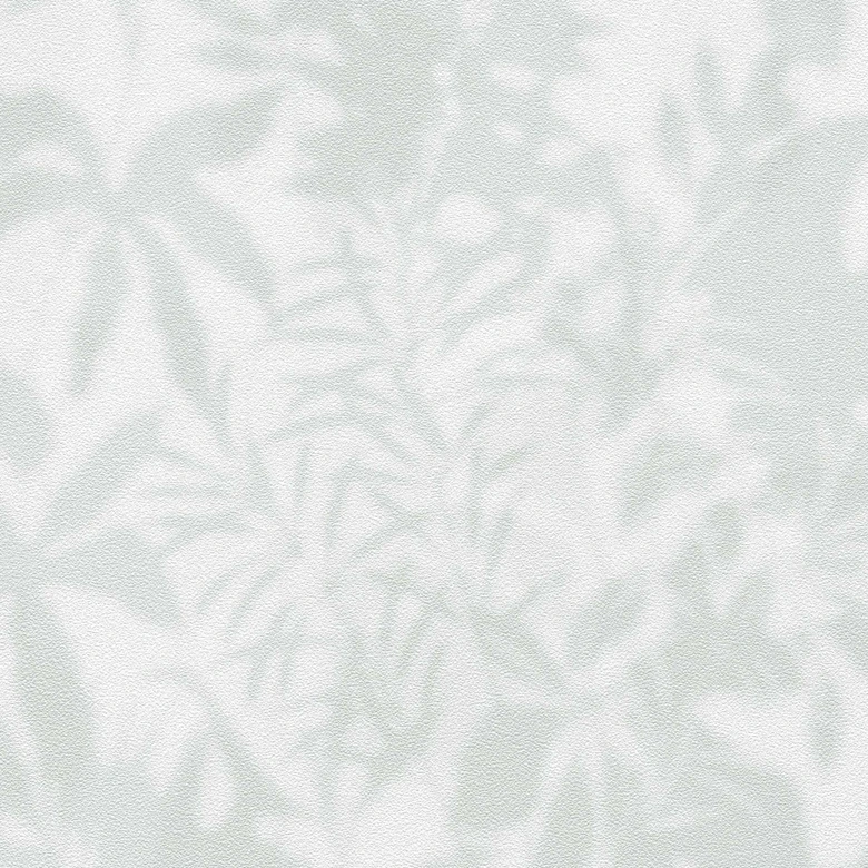 Leaf shadow wallpaper light green gray - tropical pattern - non-woven wallpaper 