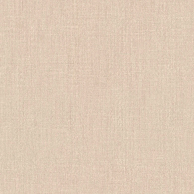 Single wallpaper linen look cream beige - non-woven wallpaper plain textured matt 