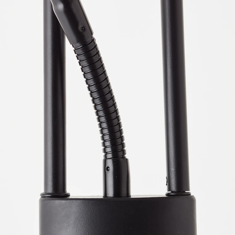 Deckenleuchte Gina, schwarz, 179 x 32,2 cm, Glas LED-Stehleuchte, dimmbar 