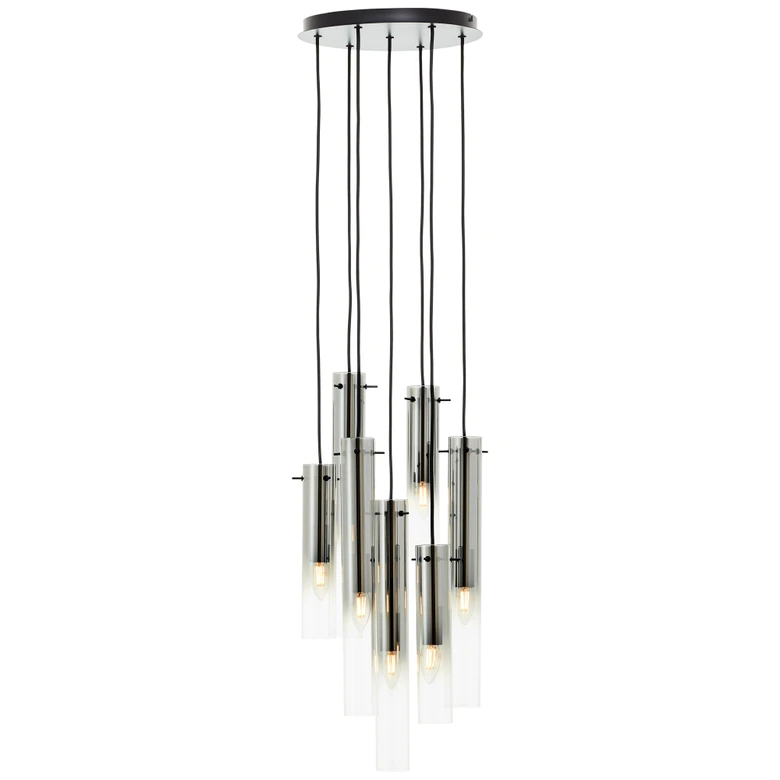 Pendelleuchte Hilla, grau, ⌀32 cm, Metall Lampe 