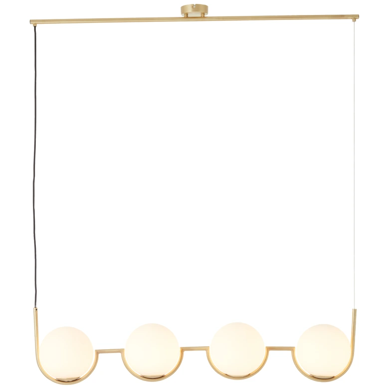 Pendelleuchte Ian, gold, 120 x 107 cm, Glas Lampe 