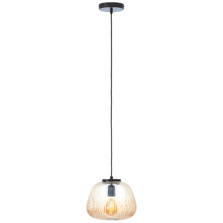 Pendelleuchte Junis, braun, 176 x 25 cm, Glas Pendelleuchte 