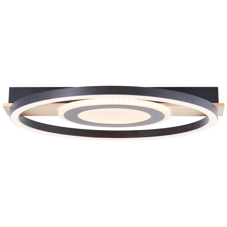 Deckenleuchte Leopold, braun, 5,5 x 39 cm, Holz Moderne LED-Deckenleuchte, dimmbar 