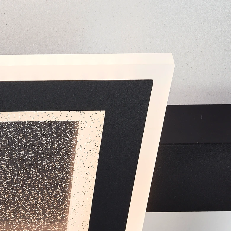 Deckenleuchte Marlies, schwarz, 5 x 37,5 cm, Metall Glitzereffekt 