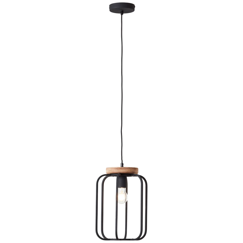 Pendelleuchte Rosalie, braun, 130 x 25 cm, Holz Pendellampe 