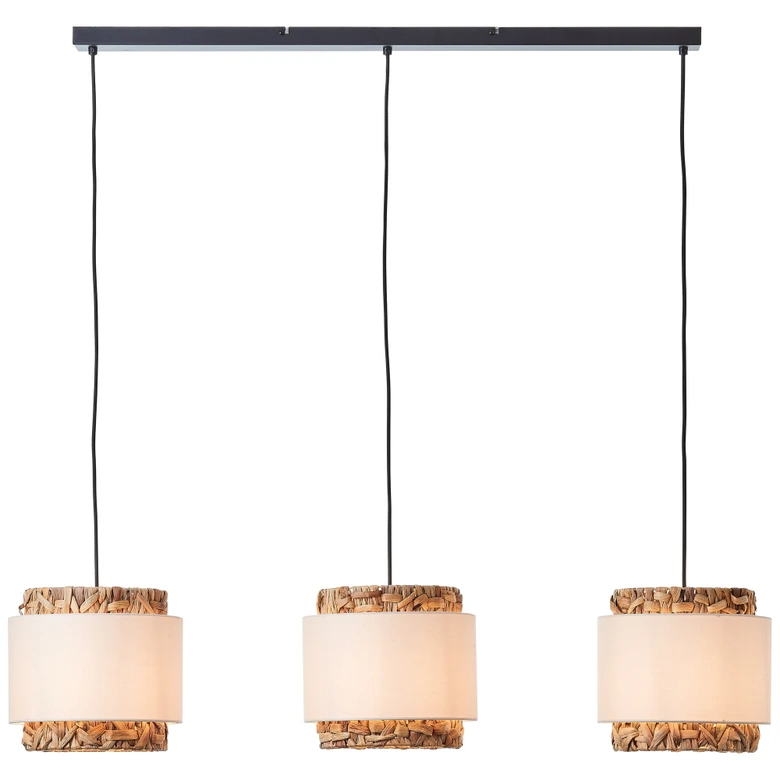 Pendelleuchte Till, braun, 120 x 110 cm, Textil Lampe 