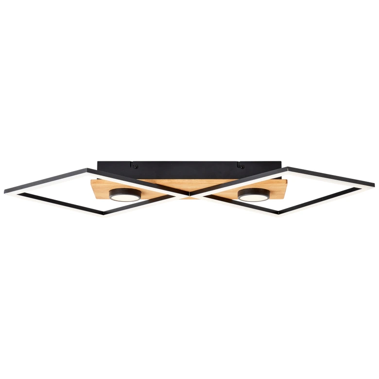 Deckenleuchte Vincent, braun, 70,7 x 35,4 cm, Holz Lampe 