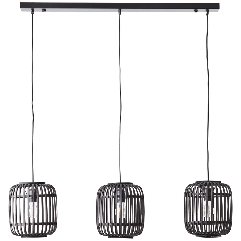Pendelleuchte Willi, braun, 125 x 105 cm, Bambus Pendellampe 