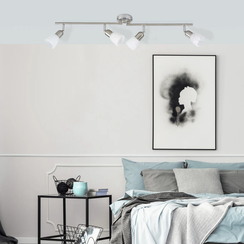 Deckenleuchte Noemi, silber, 13 x 70 cm, Metall Strahler 