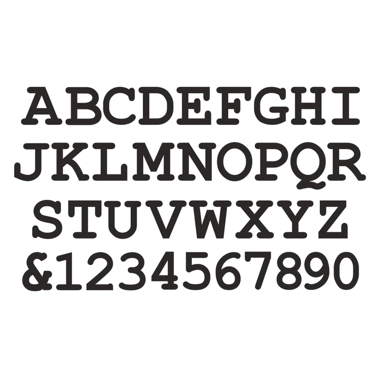 Decorative Letters from 10 - 80 cm high - Courier 