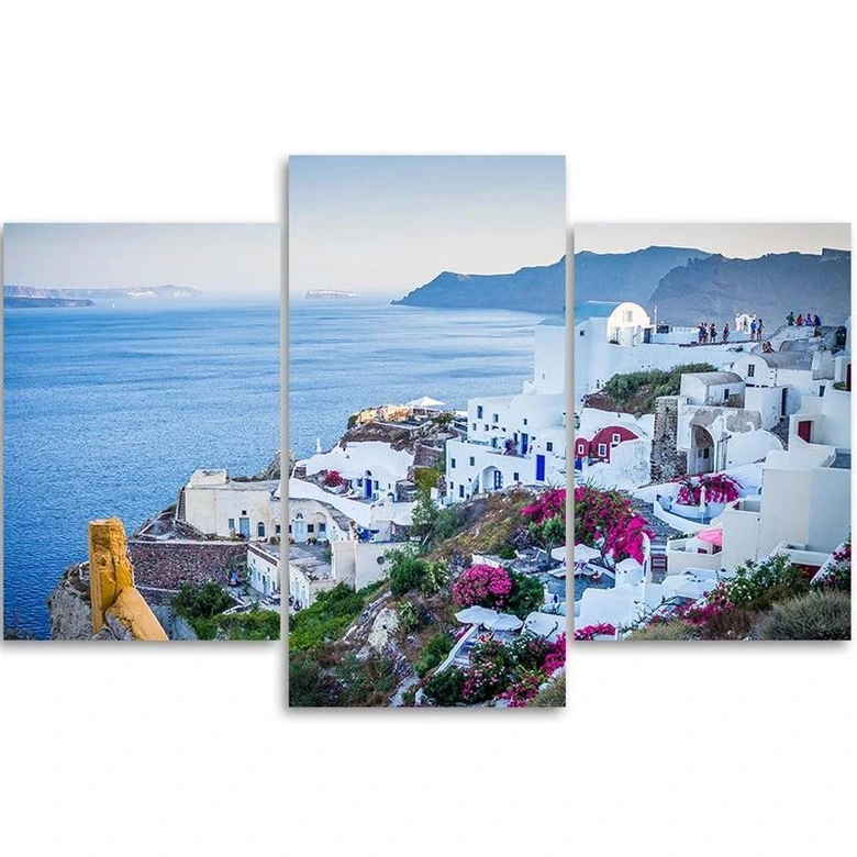 Leinwandbild 3-teilig, Santorin Griechenland Meer 