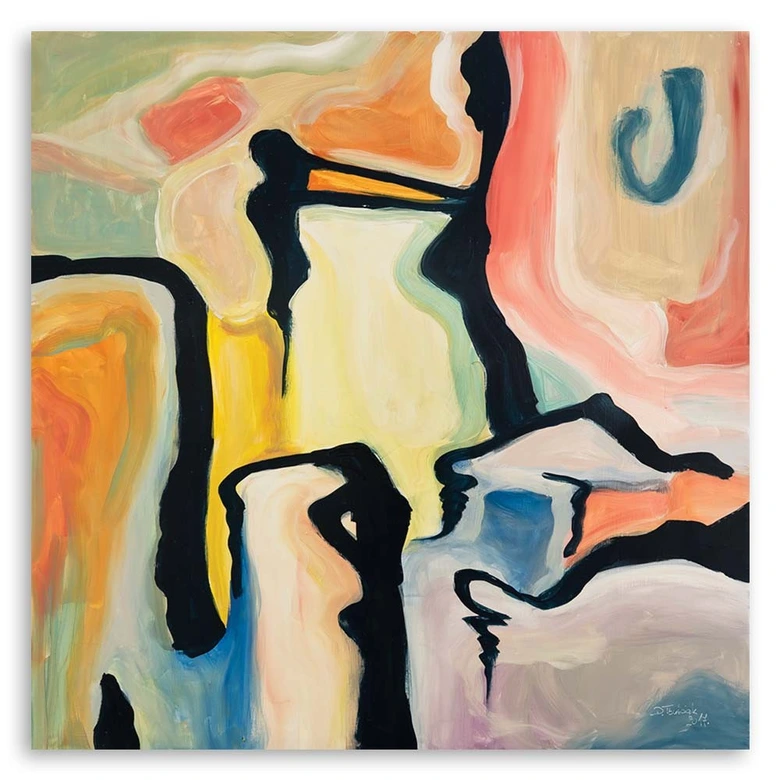 Canvasbillede, pastelkomposition 