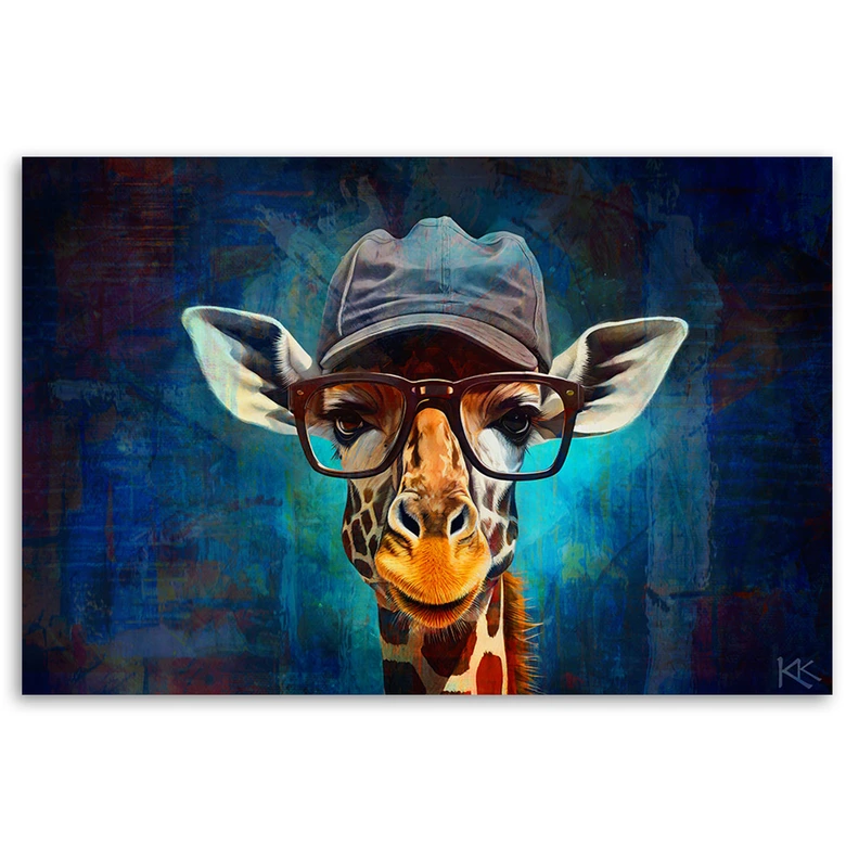 Leinwandbild, Giraffe Pop Art 