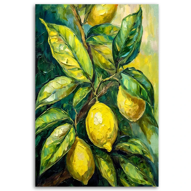 Leinwandbild, Zitronen Acryl 