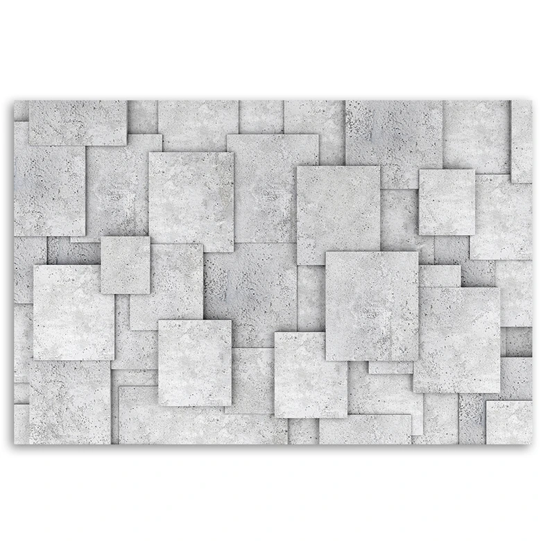 Leinwandbild, Geometrische Beton 3D Abstrakt 