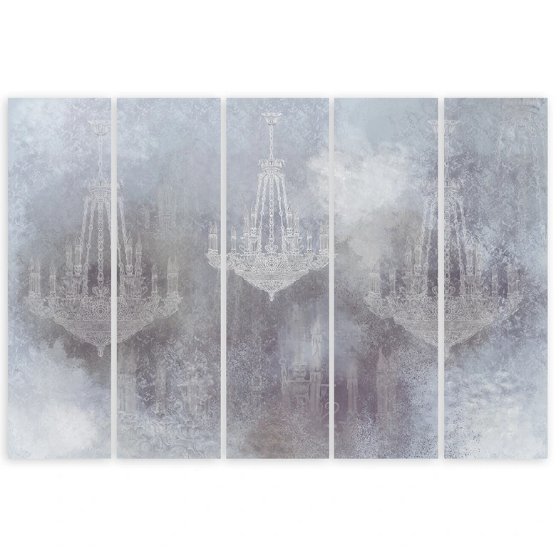 Canvas print 5 dele, lysekrone 