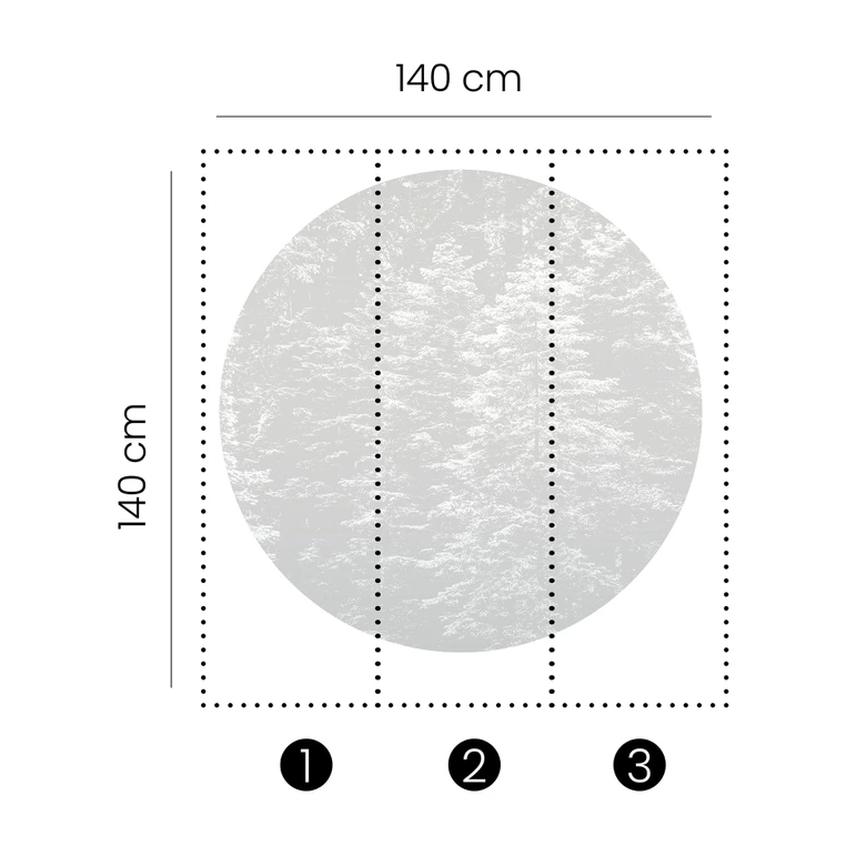 Digitaltapete Hazy Pines in 1,4 m x 1,4 m Fashion for Walls 4 von Guido Maria Kretschmer 