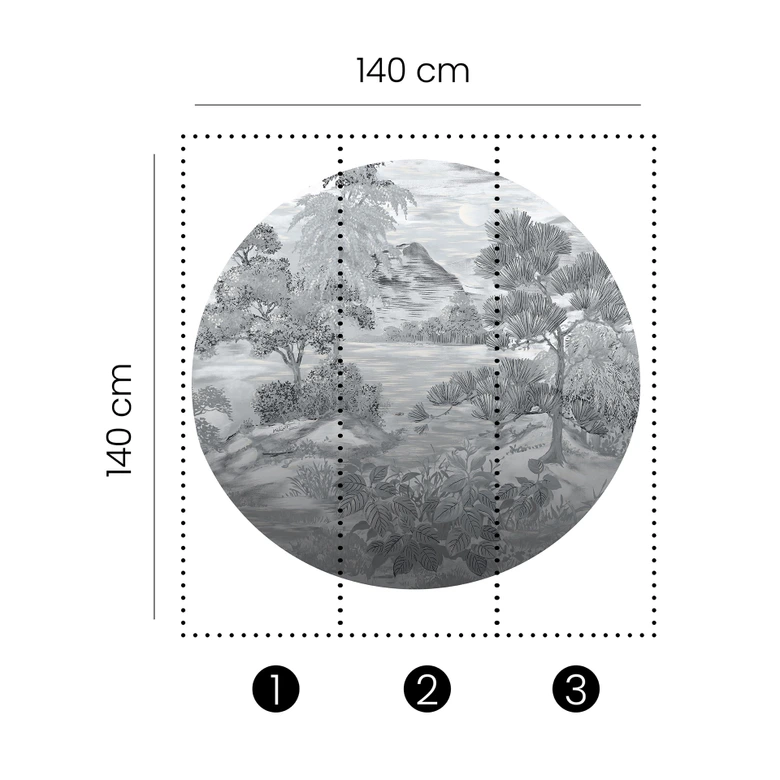 Digitaltapete Fujiyama in 1,4 m x 1,4 m Fashion for Walls 4 von Guido Maria Kretschmer 