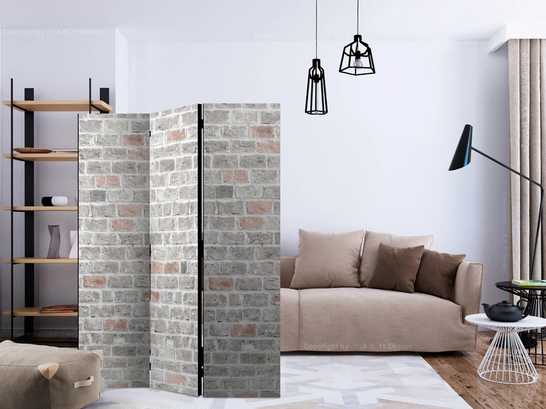Screen room divider - Spring shadows, 3-delt 