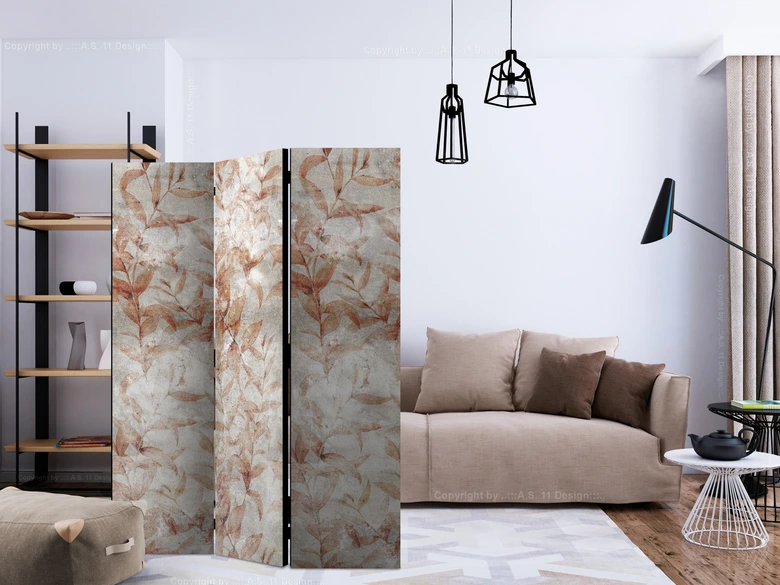 Paravent Séparation de pièce - Plantes romaines, 3 pièces 