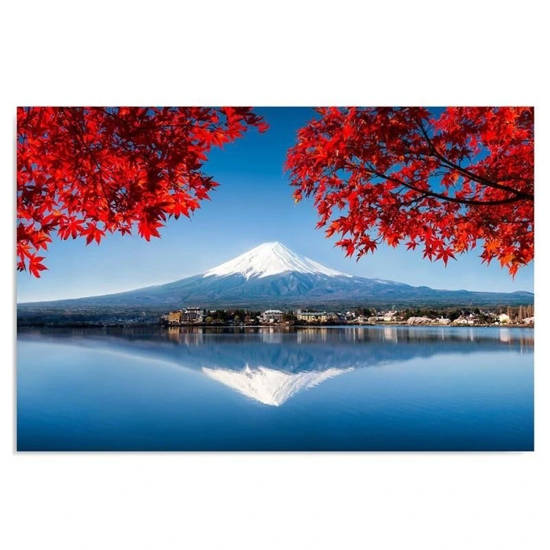 Canvasbillede, Fuji-bjerget Japan landskab 