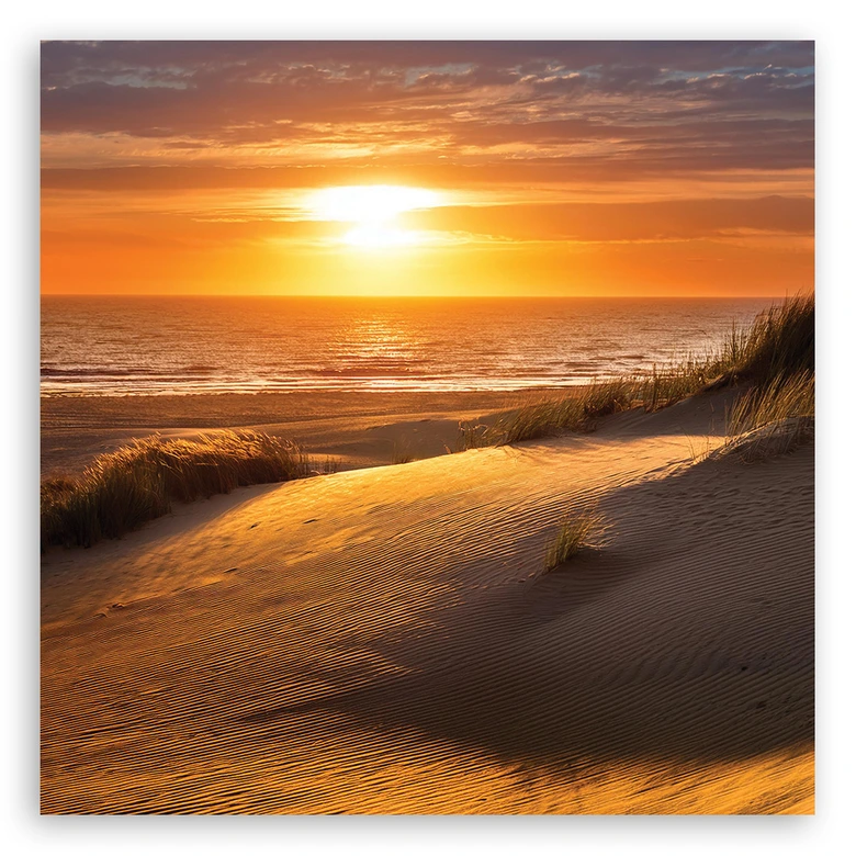 Leinwandbild Sonnenuntergang Strand Natur 