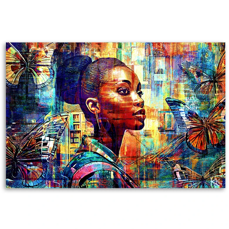Leinwandbild, Afrikanische Frau Glamour 
