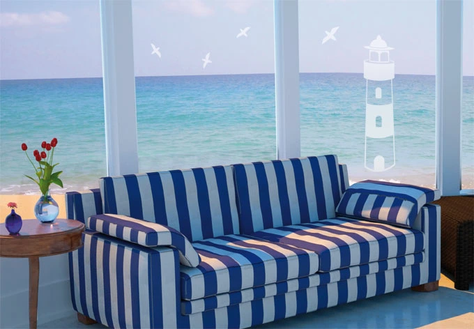 Fensterdekor Leuchtturm 