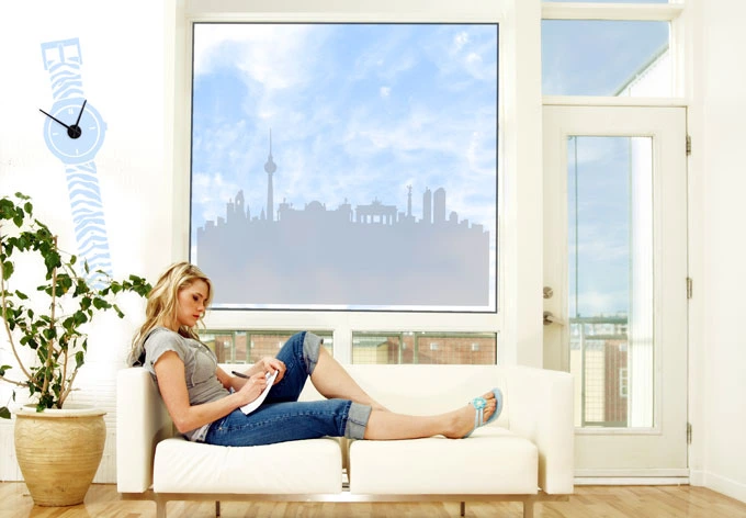 Fensterdekor Berlin Skyline 