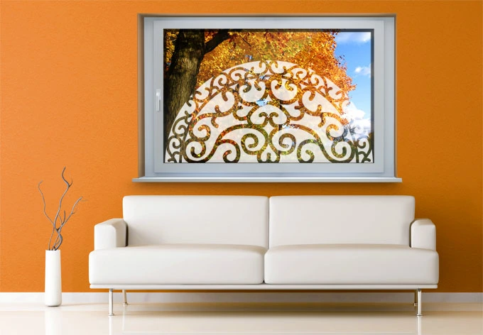 Fensterdekor Halbkreisornament 1 