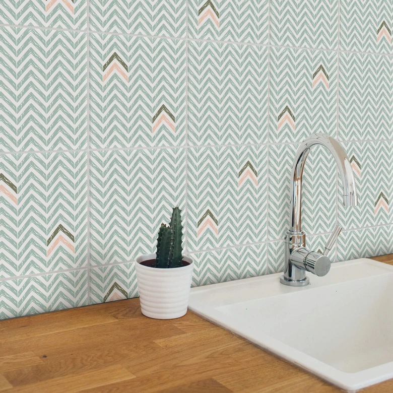 Boho Tile Sticker Set of 12 