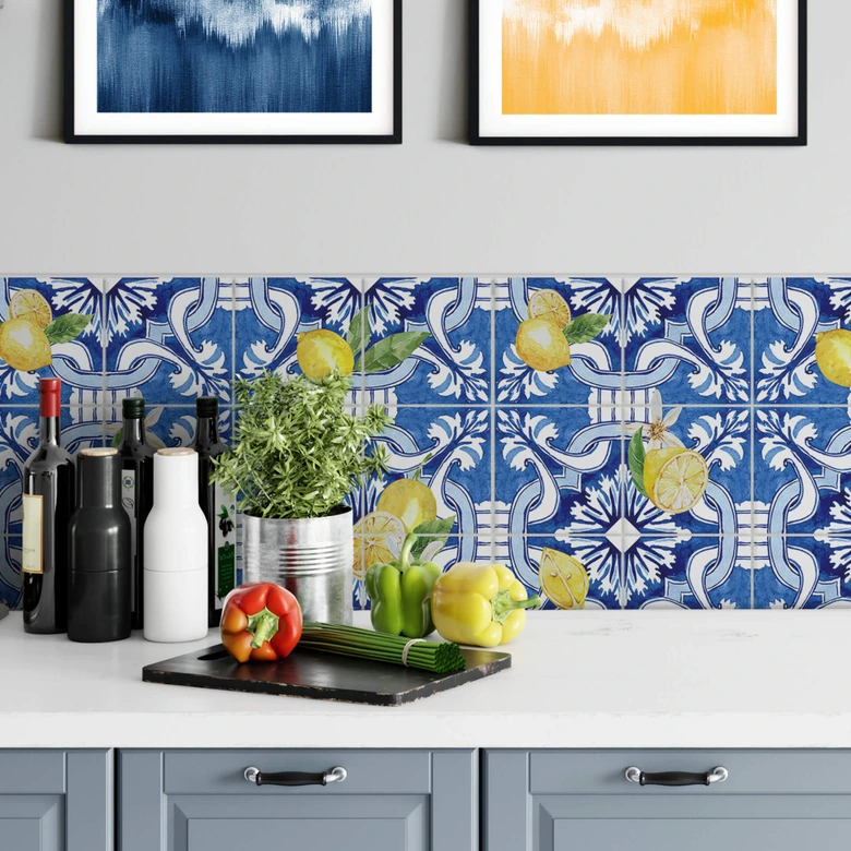 Tegelstickers Sicilian Blue (12 stuks) 