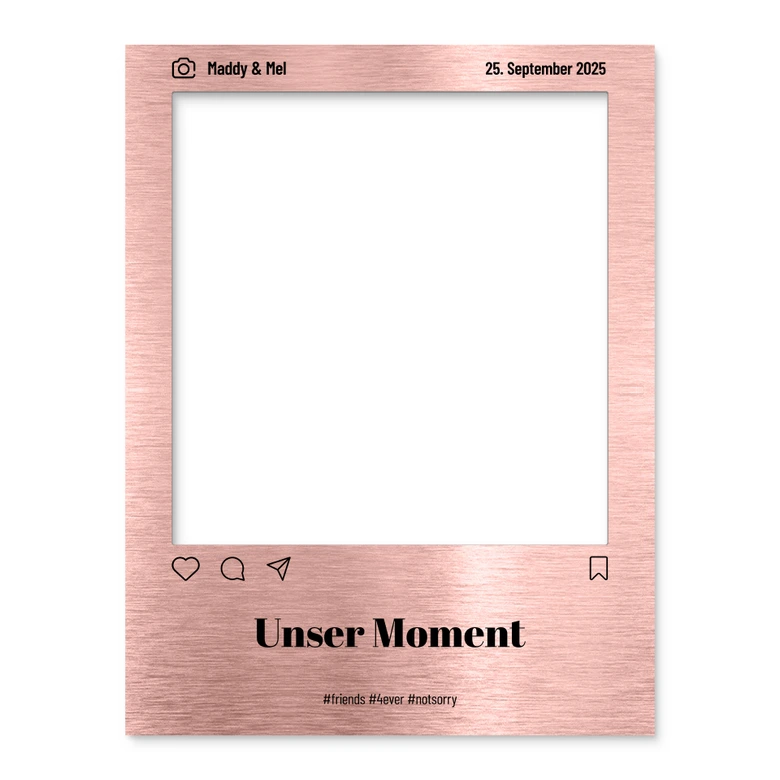 Fotorahmen Selfie-Design im Social Media Look - personalisierbar 