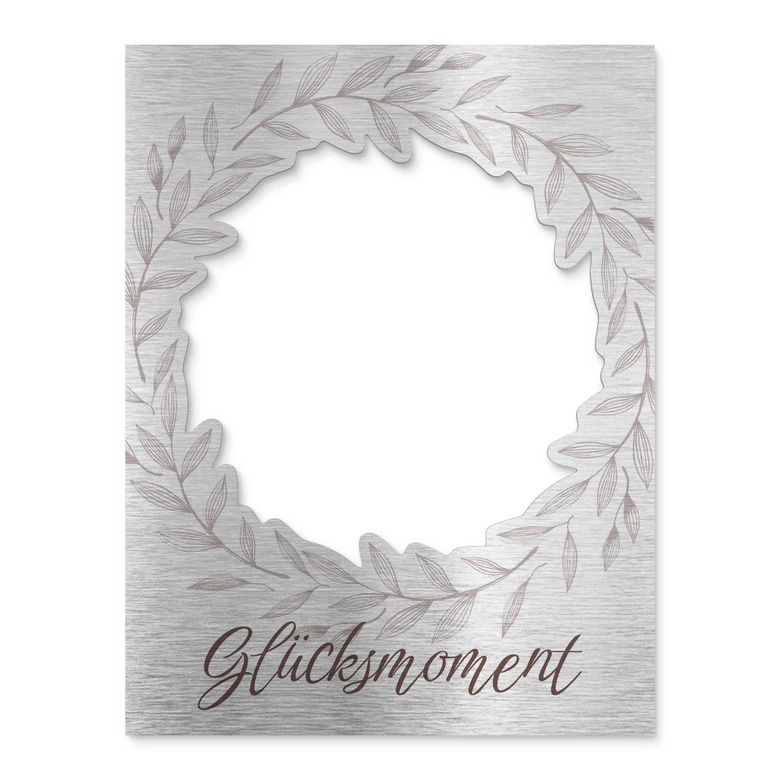 Fotorahmen Hochzeit Blätteroptik - personalisierbar 