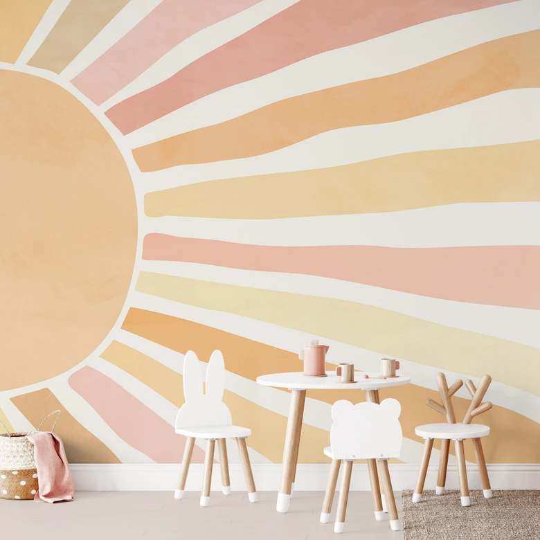 Fototapet med solstrålar från Boho - Manovski 