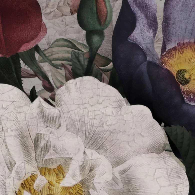 Fototapete Blumen Stillleben im Redouté-Stil | Blumentapete - Bloomery Decor 
