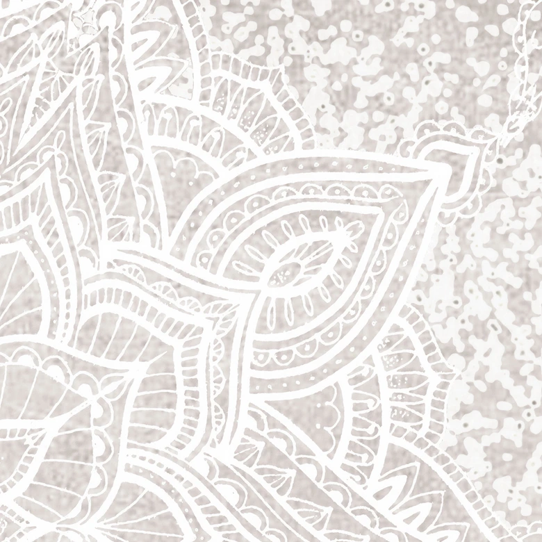 Wall Mural Gentle Mandala on Gray-Beige - Bloomery Decor 