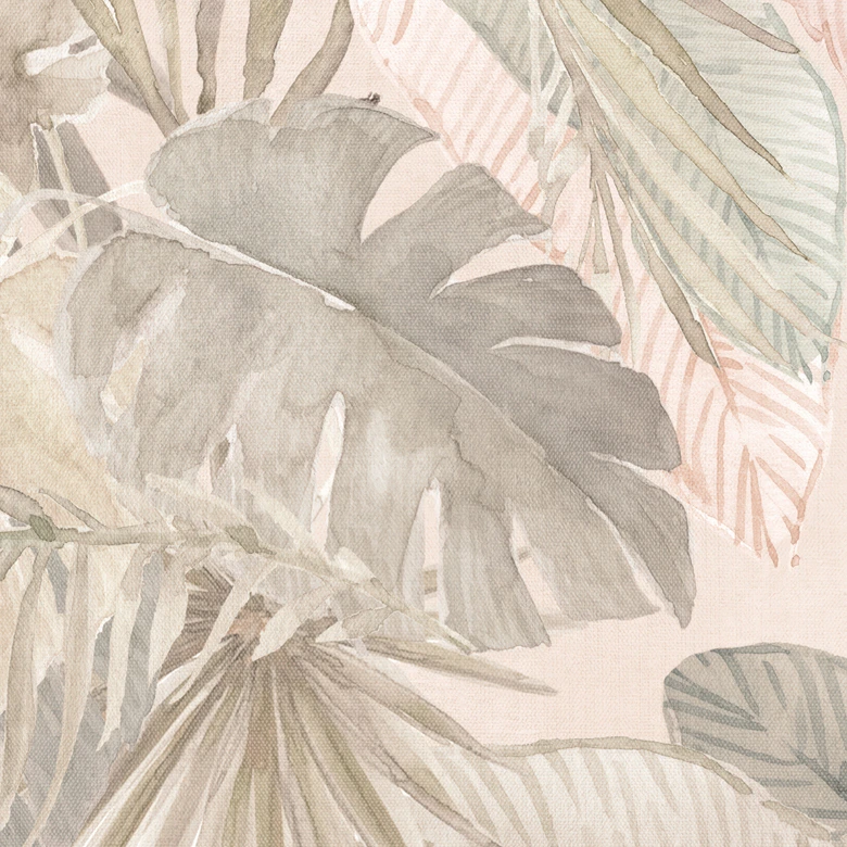 Fototapete Tropenblätter im Dschungel Pastell - Bloomery Decor 