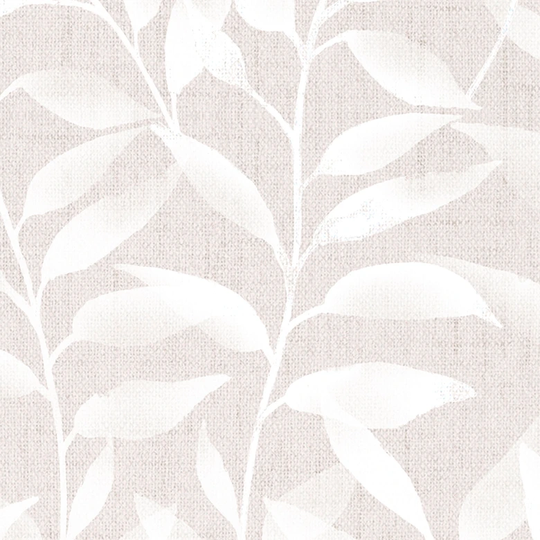 Fototapete Zarte Aquarell-Blätter - Soft Beige - Bloomery Decor 