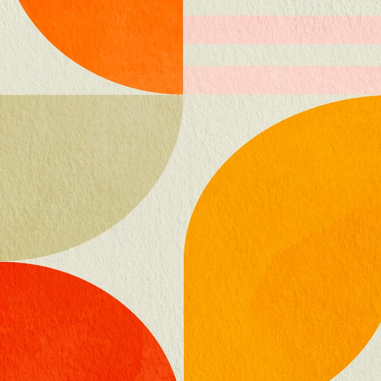 Fototapete Bauhaus Fun Pastell - Bré 
