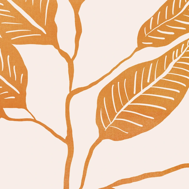 Wall Mural Still Life - Golden Branch with Leaves - Cats & Dotz 