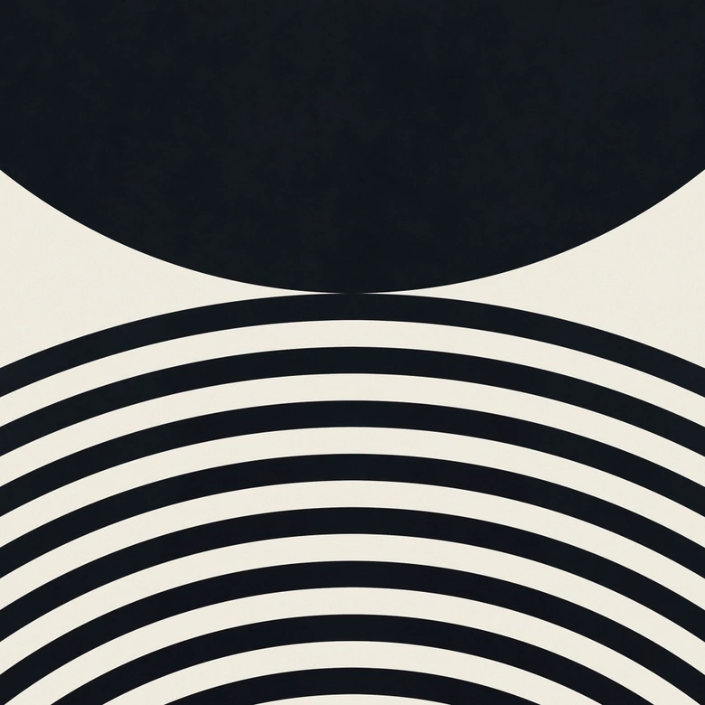 Fototapeta z abstrakcyjnymi liniami i okręgami w harmonii - Costa 