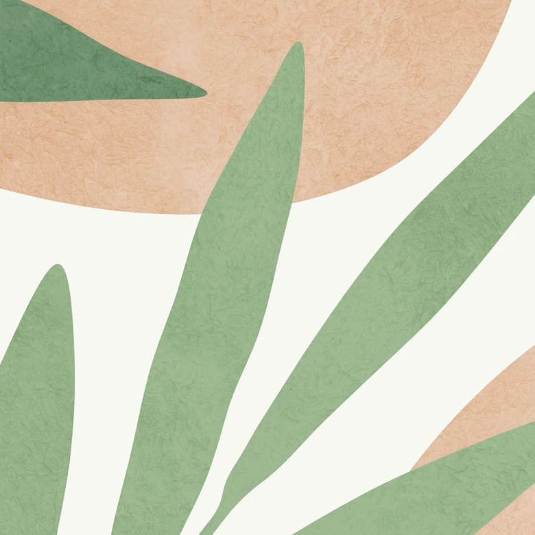 Wall Mural Abstract branches in a tropical look - Costa 
