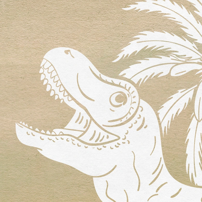 Fototapete Abenteuerreise zu den Dinosauriern - Ombre - Kikki Belle 