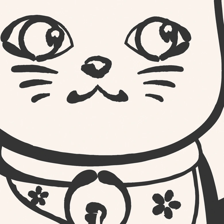 Fototapete Maneki Neko - Die Glückskatze | Winkekatze - KsanaKalpa 