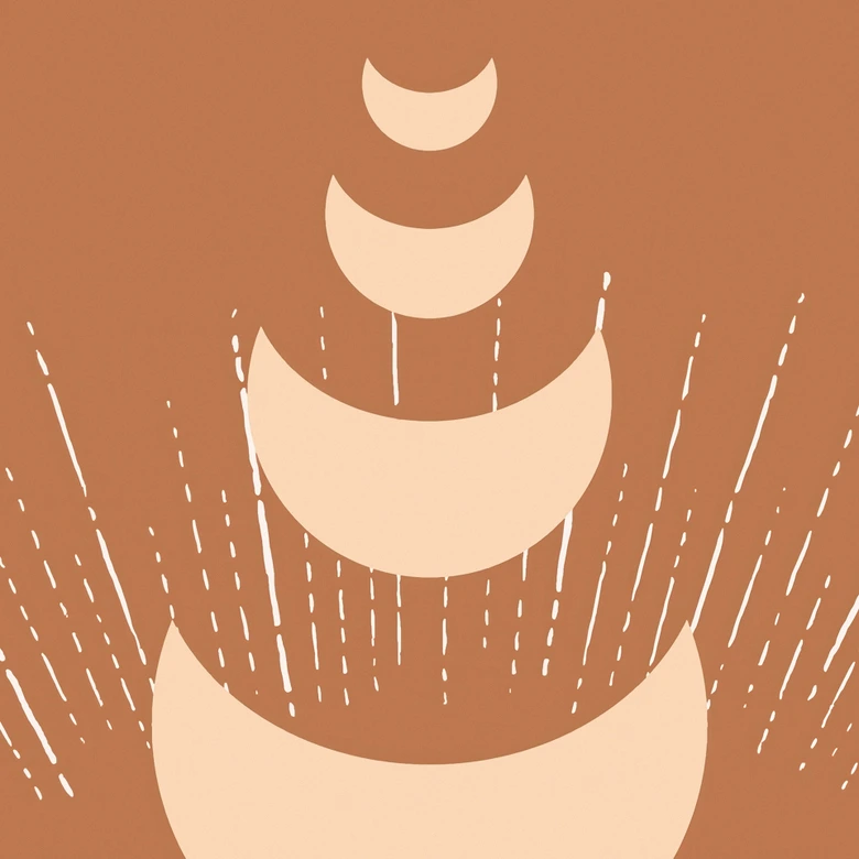 Måncykler - Sol och måne i harmoni - Fototapet 