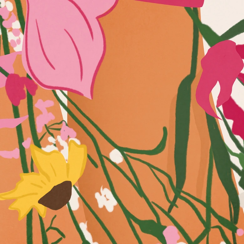 Papier peint photo L'amour des chaussettes rencontre le flower power - Mokate 